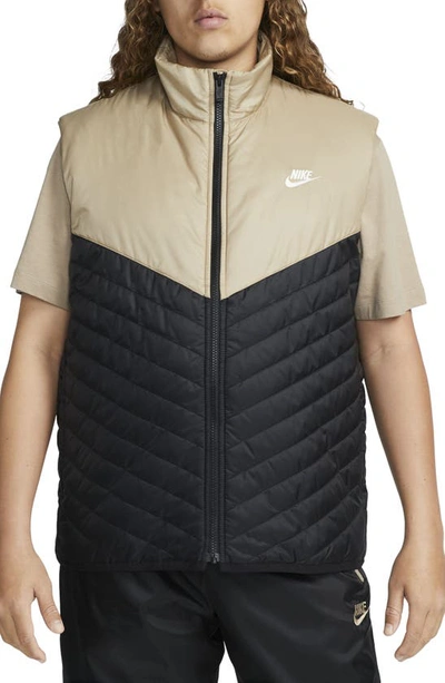 Nike Men's Therma-fit Windrunner Midweight Puffer Vest In Black