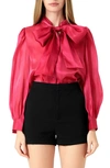 Endless Rose Women's Organza Blouse Top In Fuchsia