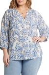 NYDJ SEMISHEER PINTUCK BLOUSE