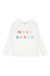 Feather 4 Arrow Kids' More Beach Long Sleeve Rashguard Top In White