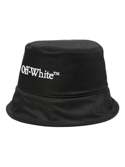 Off-white Men Bookish Bucket Hat In 1001 Black Whit