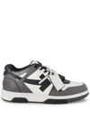 Off-white Out Of Office Leather Sneakers In 0710 Dark Grey