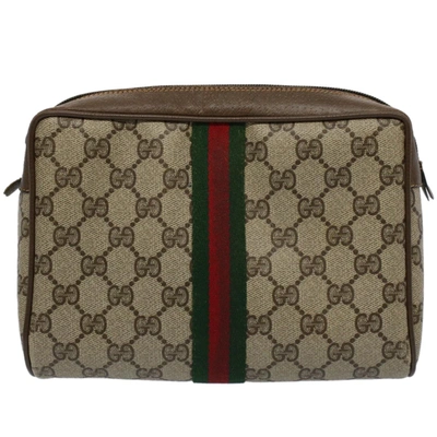 Gucci Beige Canvas Clutch Bag ()