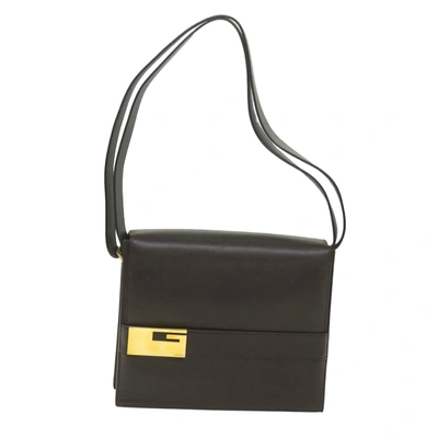 Gucci Brown Leather Shoulder Bag ()