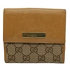 GUCCI GUCCI GG CANVAS BEIGE CANVAS WALLET  (PRE-OWNED)
