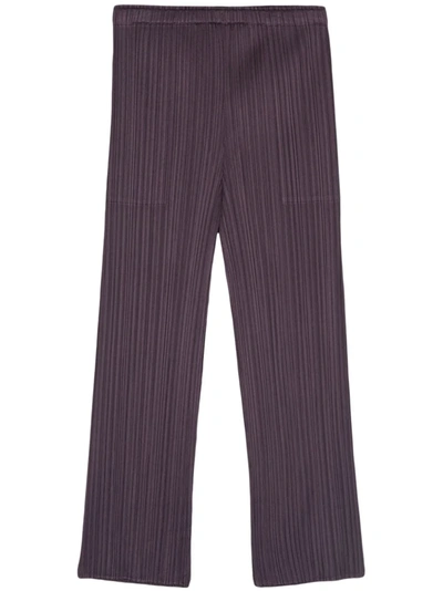 Issey Miyake Pleats Please  Women Pants In 89 Dark Purple