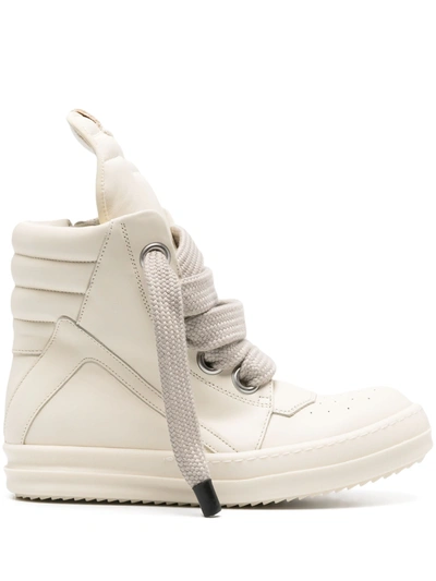 Rick Owens Mega Bumper Geobasket High In 11111 Milk/milk/milk/milk