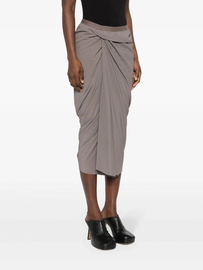 Rick Owens Wrap Skirt Clothing In Grey