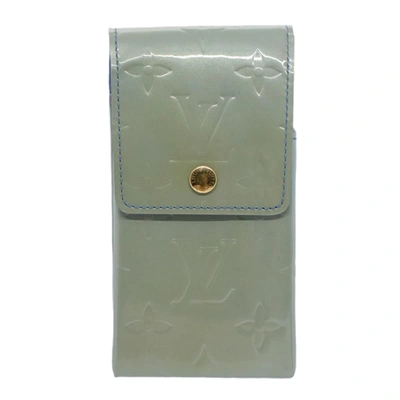 Pre-owned Louis Vuitton Étui À Cigarettes Blue Patent Leather Wallet  ()