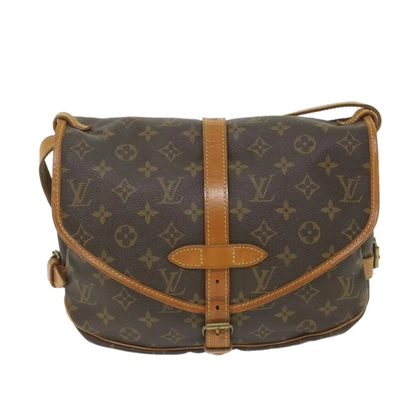 Pre-owned Louis Vuitton Saumur Brown Canvas Shoulder Bag ()