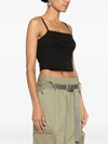 Alexander Wang T T By Alexander Wang Ribbed-knit Cotton Cami Top In 001 Black