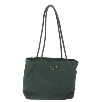 Prada Cabas Synthetic Shoulder Bag () In Green