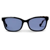 Bruno Magli Vale Cat Eye Sunglass In Black + Grey Tortoise Acetate In Black
