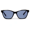 Bruno Magli Cat Eye Sunglass In Pink Acetate In Black