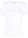 Alyx Asymmetric Twist T-shirt In White