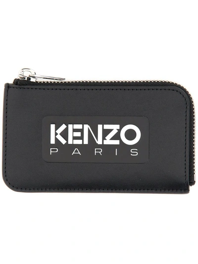 Kenzo Black  Paris Logo Card Holder