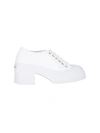 Marni Low Top Chunky Heel Sneakers In White