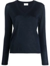 P.a.r.o.s.h V-neck Cashmere Jumper In Navy Blue