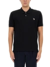 Ps By Paul Smith Ps Paul Smith Polo Shirt With Zebra Patch In Black