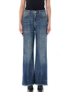 Stella Mccartney Cropped Flared Jeans In Denim In Vintage Dark Blue