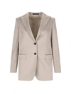 Tagliatore Single-breasted Jacket In Beige