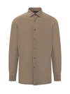 Zegna Chemise En Soie In Green