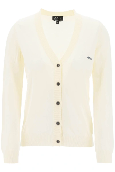 Apc Cardigan Bella In Cotone In Neutral