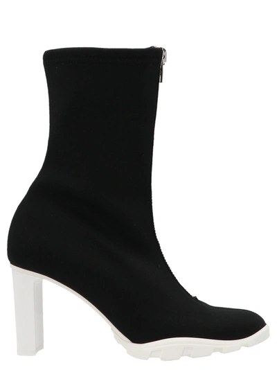 Alexander Mcqueen Slim Tread Boots, Ankle Boots In Black