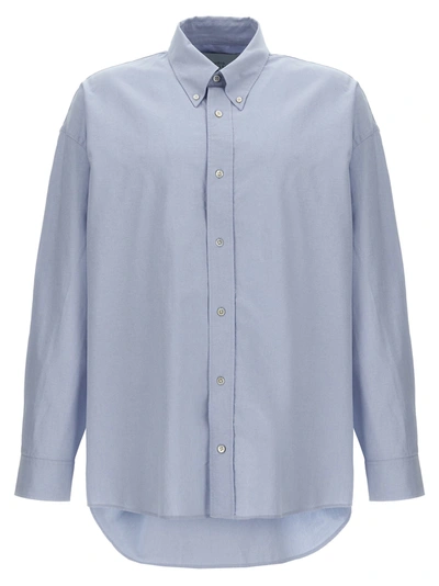Studio Nicholson Logo Shirt Shirt, Blouse In Blue