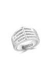 Effy Sterling Silver Pavé Diamond Ring In Silver