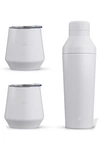 JOYJOLT STAINLESS STEEL COCKTAIL SHAKER & TRAVEL CUP SET