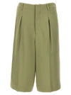 AMI ALEXANDRE MATTIUSSI BERMUDA SHORTS WITH FRONT PLEATS BERMUDA, SHORT GREEN