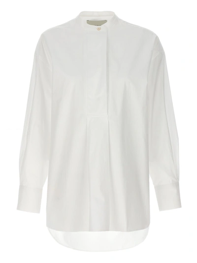 Studio Nicholson Frink Pepper Shirt Plastron Collar In White