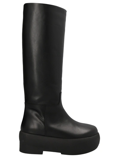 Gia Borghini Gia 16 Leather Knee-high Boots In Black
