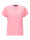 POLO RALPH LAUREN LOGO EMBROIDERY T-SHIRT PINK