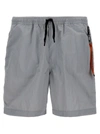 PARAJUMPERS LOGO SWIMSUIT BERMUDA, SHORT GRAY