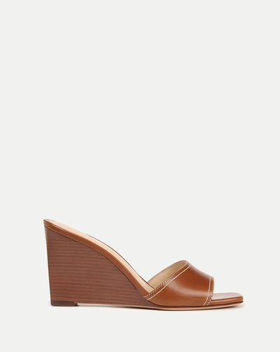 Veronica Beard Ellen Wedge Sandal In Caramel