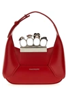 ALEXANDER MCQUEEN THE JEWELLED HOBO MINI HAND BAGS RED