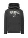 PALM ANGELS PALM ANGELS SWEATSHIRT WITH PA CITY PRINT
