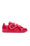 Adidas Originals Raf Simons For Adidas Unisex Stan Smith Comfort Badge Triple Strap Sneakers In Red