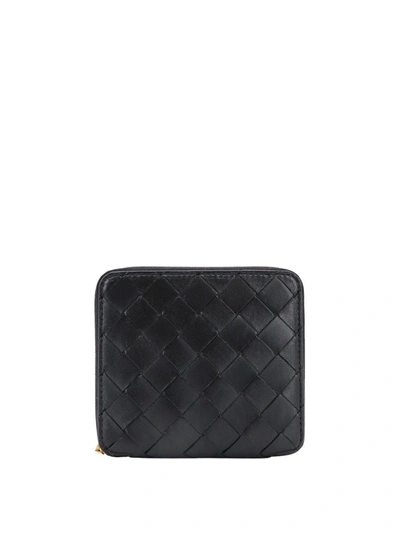 Bottega Veneta Zip-up Wallet In Black