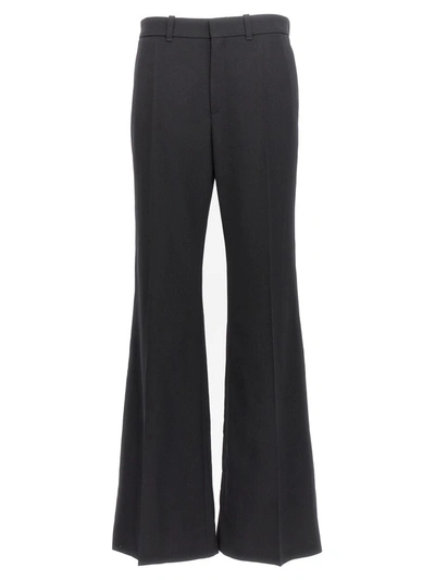 Chloé Wool And Silk-blend Cady Flared Trousers In Black