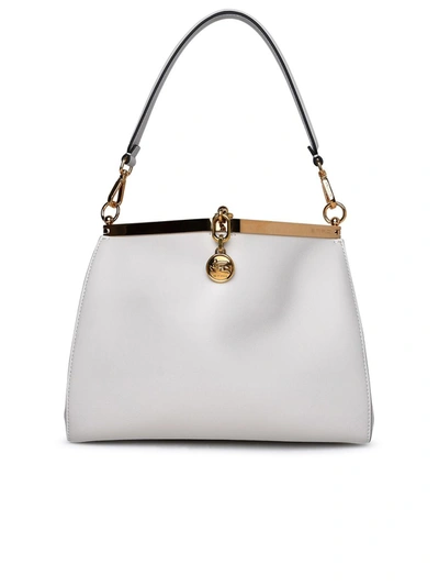 Etro Log Charm Medium Vela Shoulder Bag In White