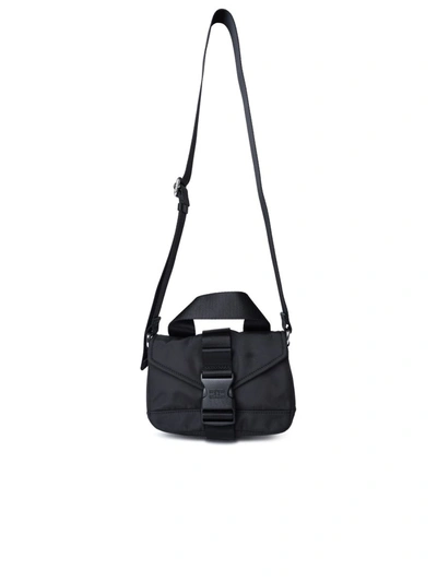 Ganni Mini Satchel Recycled Tech Shoulder Bag In Black