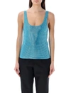 Giuseppe Di Morabito Kristallverziertes Top In Deep Sky Blue