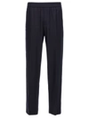 Harmony Paris Textured Slim-fit Trousers In Blue