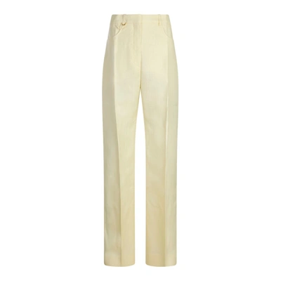 Jacquemus Pants In Pale Yellow