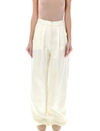 Loulou Studio Vione Silk Blend Pants In White
