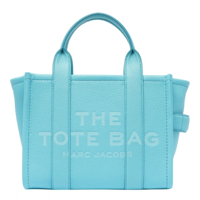 Marc Jacobs Blue 'the Leather Small' Tote In Pool
