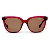 Bruno Magli Mona Sunglass In Red + Tortoise Acetate In Red